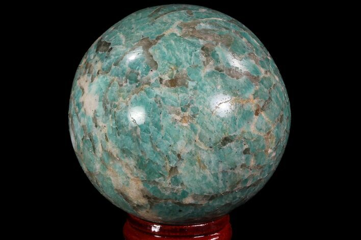Polished Amazonite Crystal Sphere - Madagascar #78744